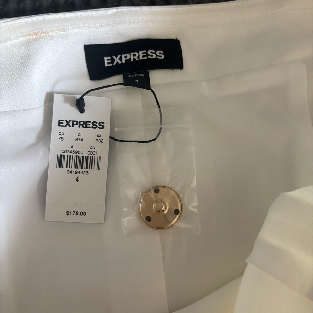 Express White Blazer with Gold Buttons - Picture 3 of 4